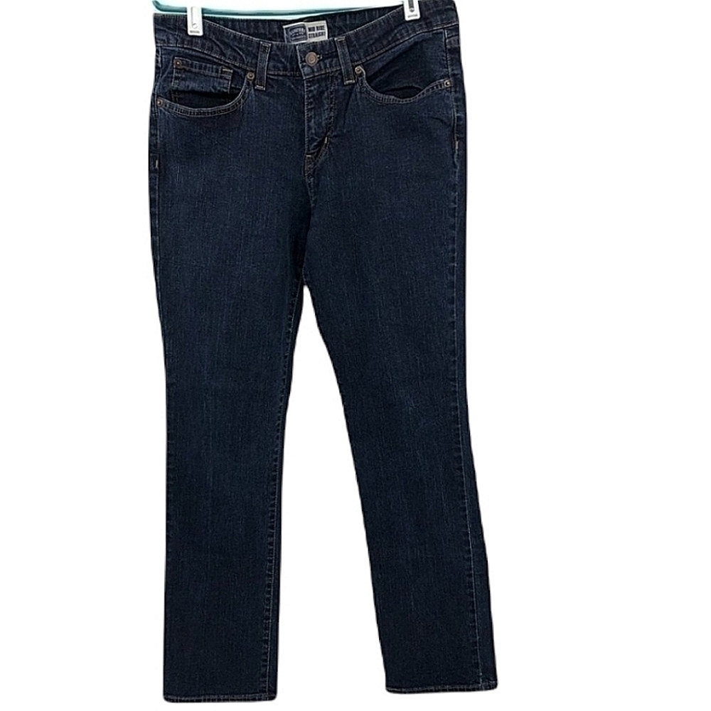 Levi’s Women’s Size 12 Mid Rise Straight Jeans Five Pocket Design Button Zipper